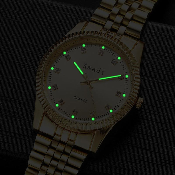 Gold Casual Quartz Watch Luminous Business Men's Watch