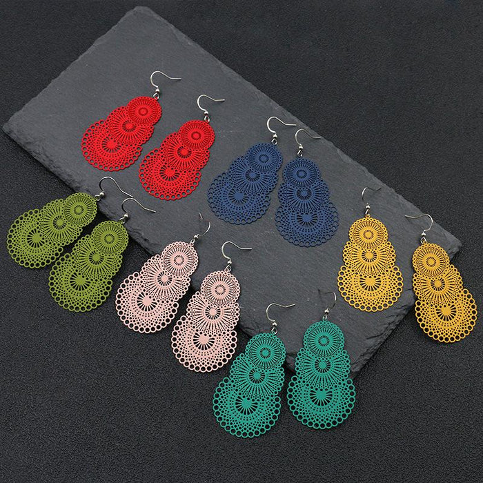 Boho Pattern Fashion Colorful Earrings