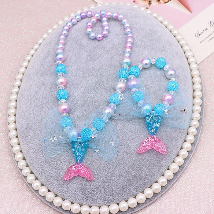 Children's Jewelry Set Mermaid Ocean Blue Swimsuit Accessories