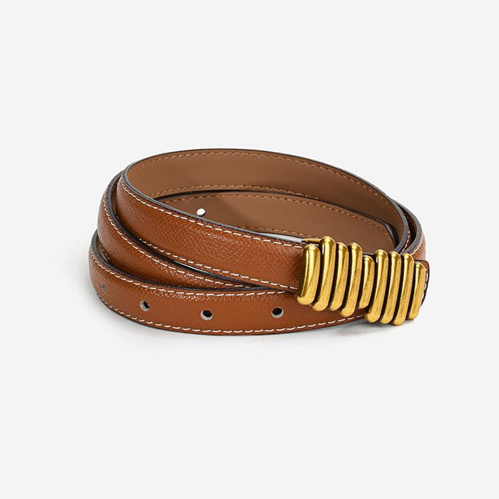 New Vintage Jeans with Leather Belt