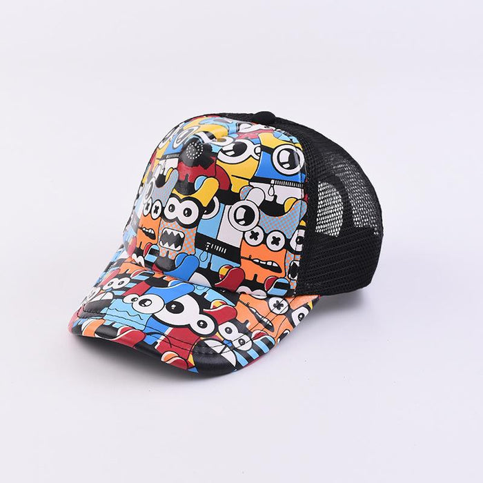 Cartoon Printed Children's Breathable Sunshade Mesh Cap