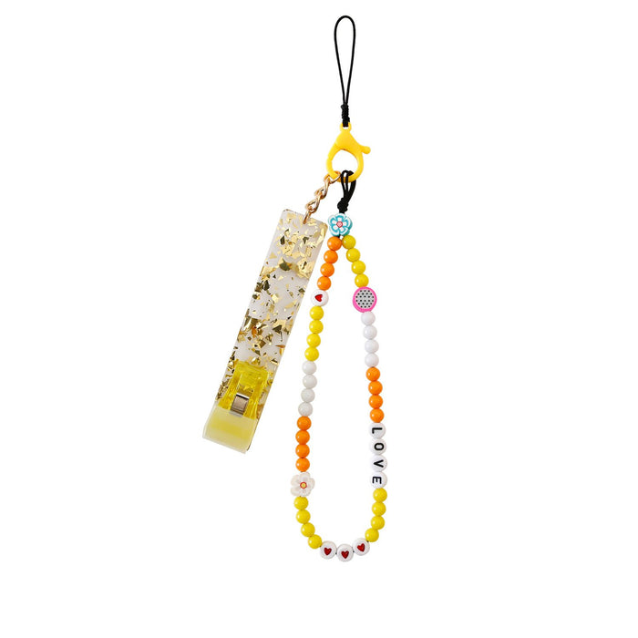 Handmade Beaded Flower Fruit Mobile Phone Lanyard