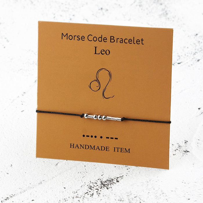 Twelve Constellations Morse Code Bracelet With Card