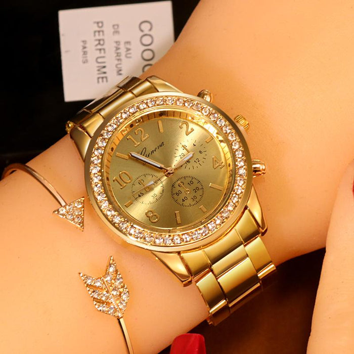 Women Classic Watches Stainless Steel Wristwatch