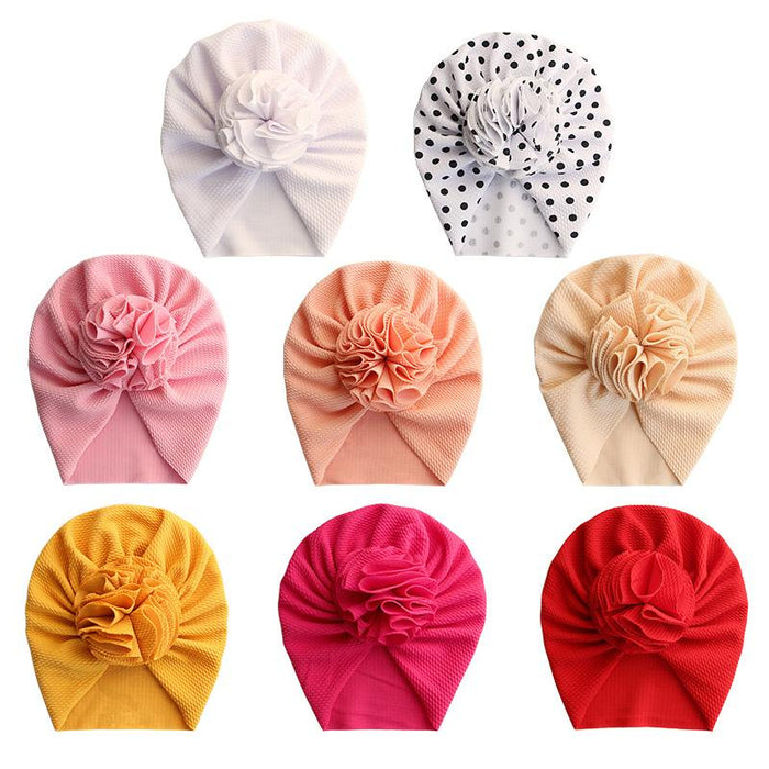 Cute Flower Baby Girl Indian Hat Infant Headwrap