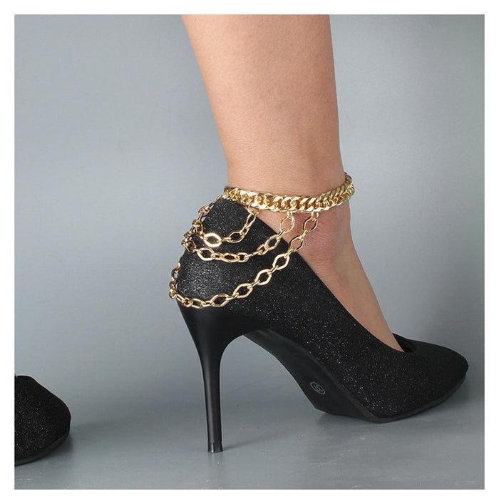 Ins Style Simple Gold Chain Women's Foot Decoration Multi-layer Tassel Chain