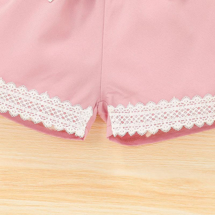 Summer Sweet Baby Suspender Shorts Suit