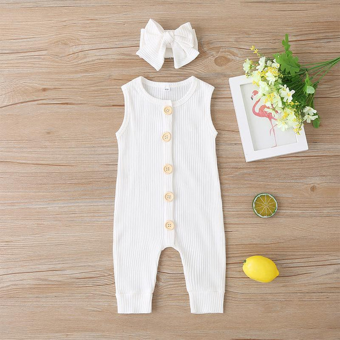 Summer Baby Sleeveless One-piece Bodysuit