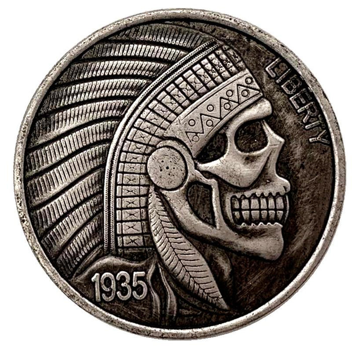 Skull Collectible Wanderer American God Eye Animal Souvenir Coins