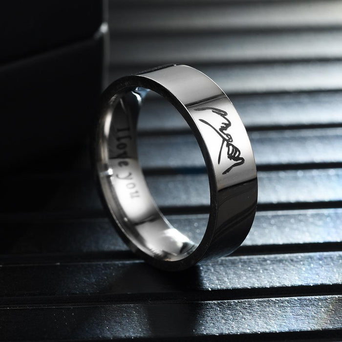 Titanium Steel Couple Ring