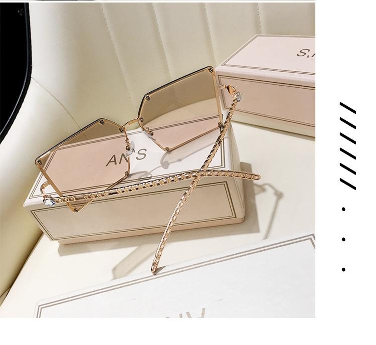 Metallic framed Tan Sunglasses