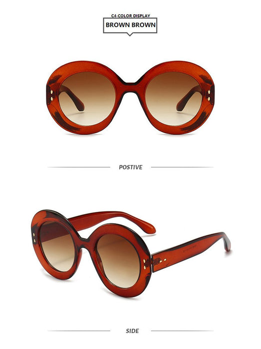 Rice nail round frame sunglasses RETRO SUNGLASSES