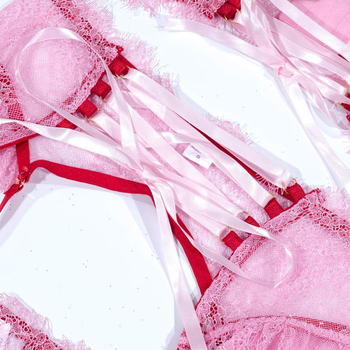 Fashion Sexy Lingerie Eyelashes Lace Underwear Set