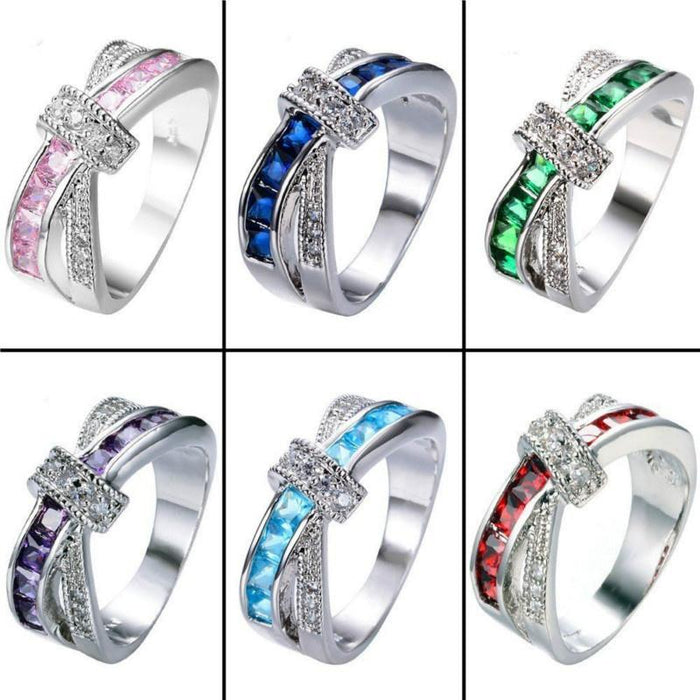 Fashion Luxury Unisex Jewelry Zircon Bridal Rings