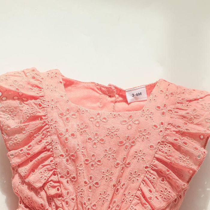 Baby Girls Summer Lace Sleeveless Jumpsuit