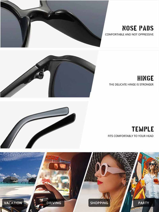 Square double beam Sunglasses Retro