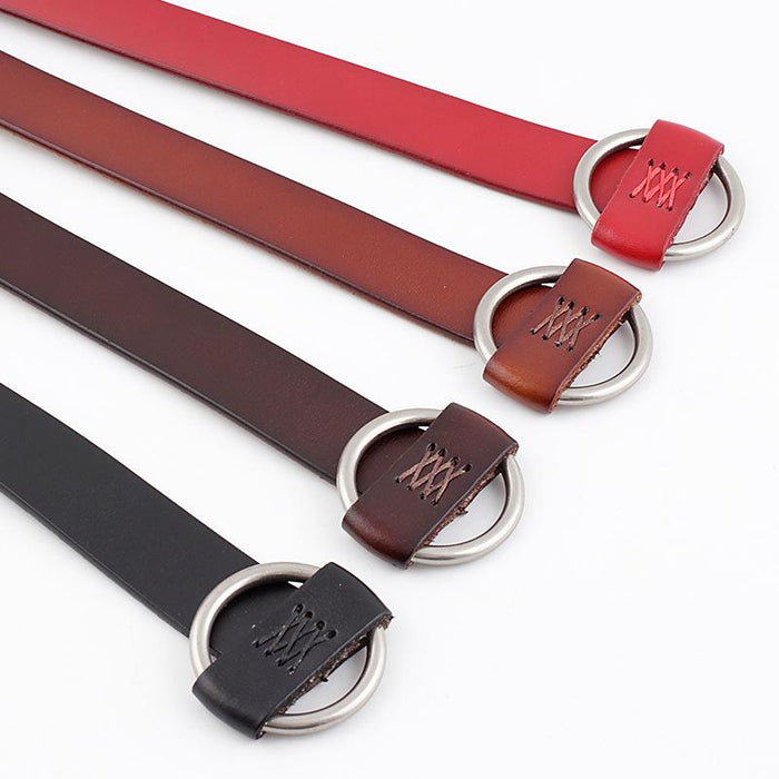 Genuine Leather Fashion Punch Free Women Belt