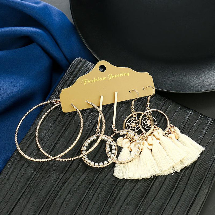 3 pairs/set Earrings Bohemian Style Jewelry X0X36201