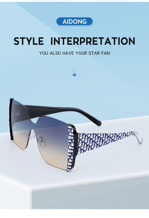Men's and women's one piece flower wrapped Sunglasses