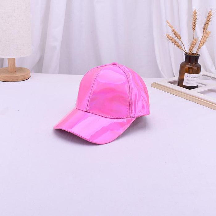 Summer Outdoor Sun Protection Laser Patent Leather Cap Baseball Cap