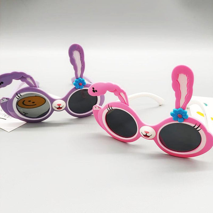 Cute Cartoon Ear Shape Children's Round Frame Sunglasses