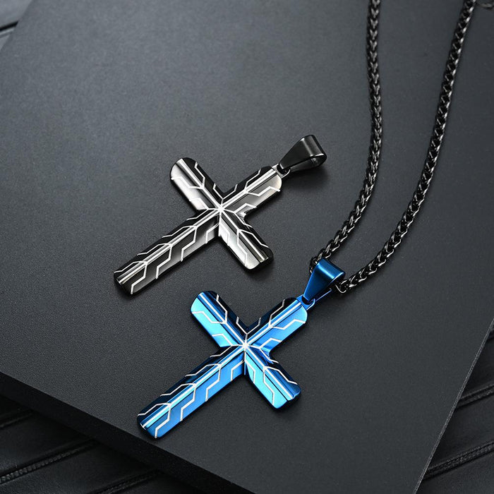 Stylish Cross Stainless Steel Pendant Necklace