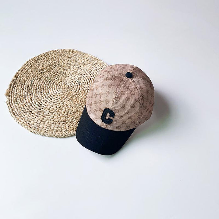 Summer C Letter Kids Shade Hollow Mesh Cap