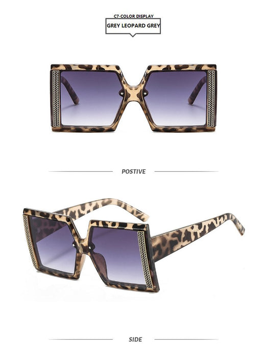 Square large frame light luxury Sunglasses