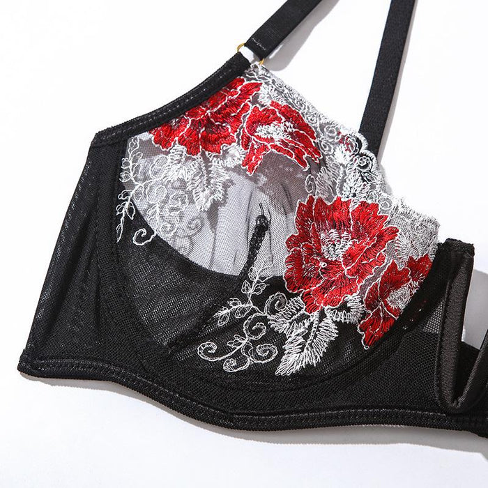 Sexy Lingerie Women's Fashion Embroidered Underwear Set