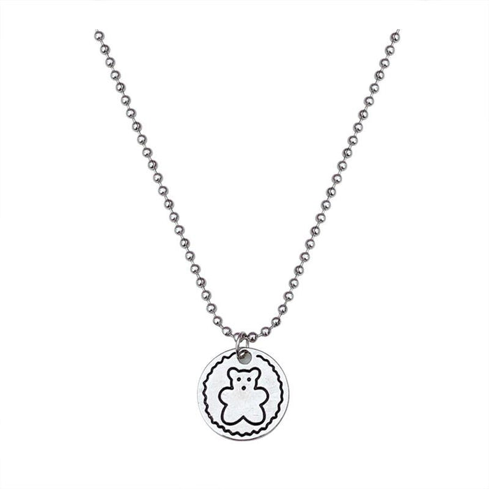 Titanium Steel Does Not Fade Bear Long Necklace