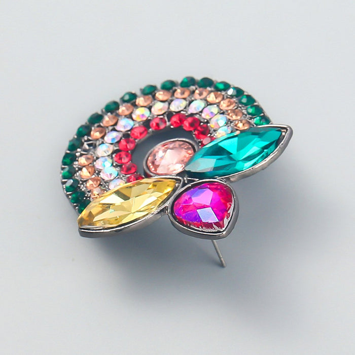 Women's colourful Rhinestone Retro Multi-layer Earrings