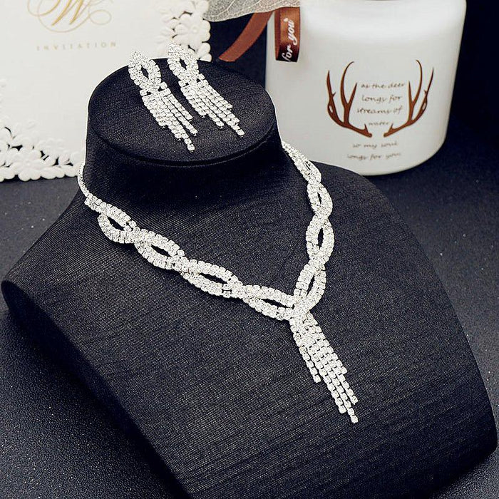 Fashionable and Versatile Women's Jewelry Necklace Earring Set