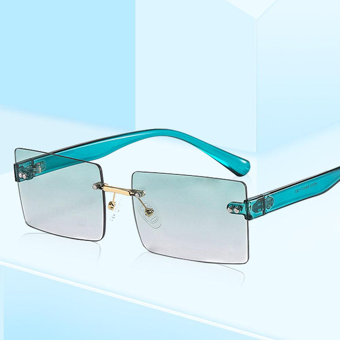 Square frameless colour candy Sunglasses
