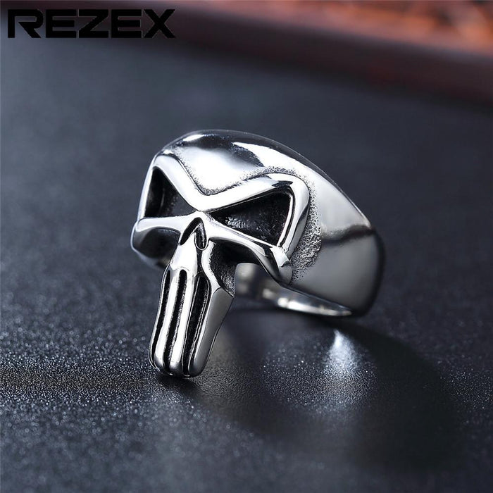 Retro Biochemical Skeleton Men's Titanium Steel Ring