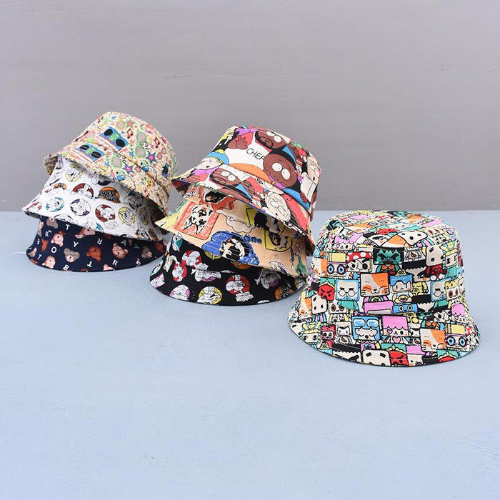 Children's Summer Outdoor Cartoon Printing Sunshade Hat