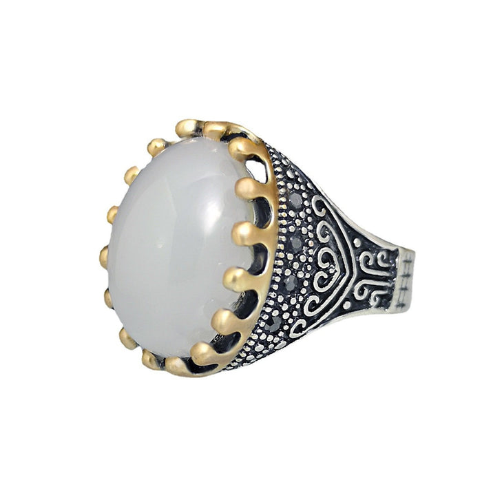 Vintage Personalized Creative Carved Crown Ring