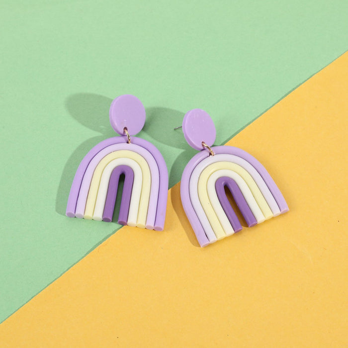 New U-shaped Cute Fashion Soft Ceramic Earrings