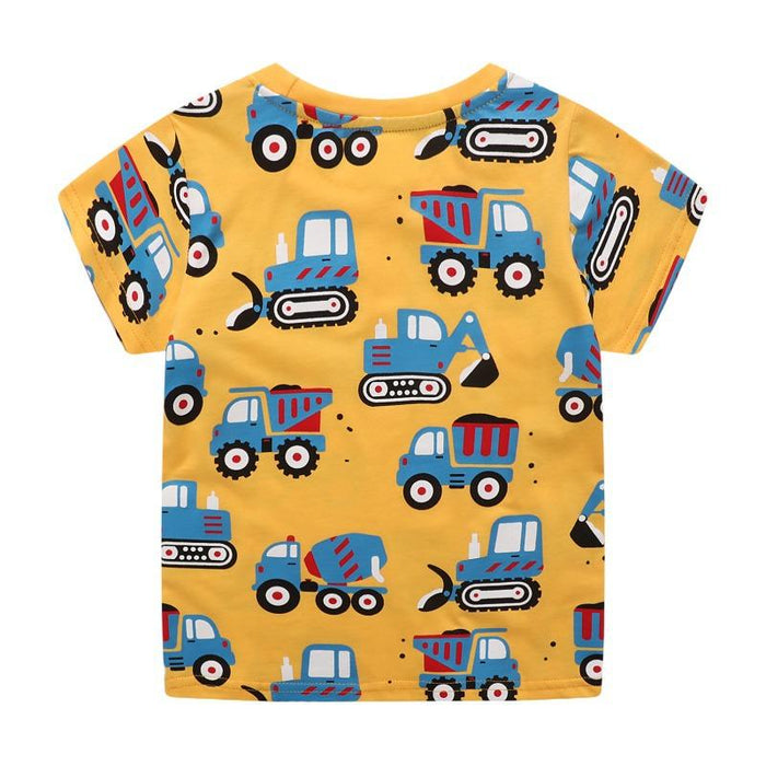 Boys face short sleeve T-shirt