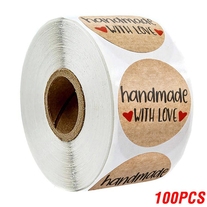 100-500pcs Vintage Kraft Paper Scrapbook Gift Stickers