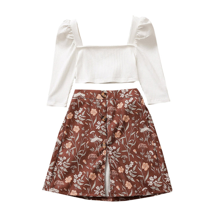 Pit strip court sleeve coat Corduroy Skirt Suit