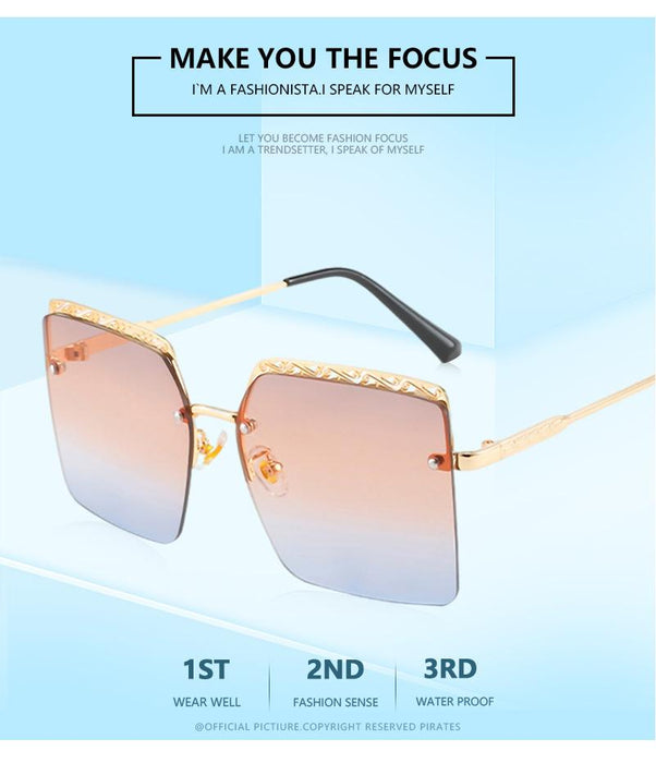 Frameless trimming Sunglasses UV protection