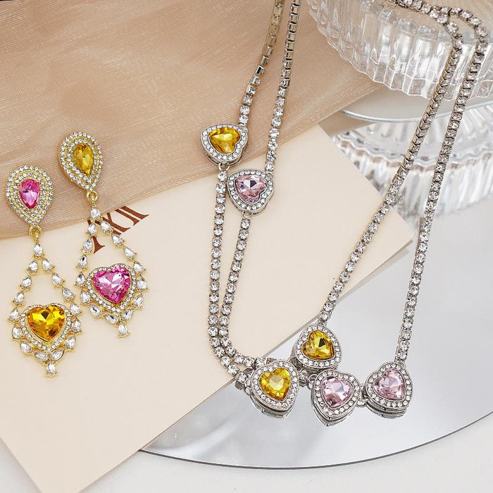 Love Zircon Women's All-match Necklace Clavicle Chain