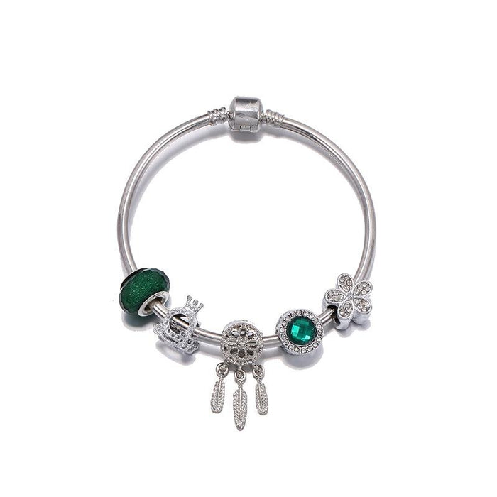 Green Forest Dream Catcher Bracelet