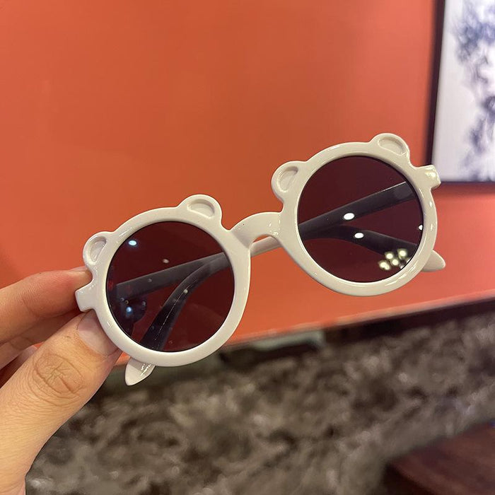 Children's round frame bear sunglasses and sunglasses