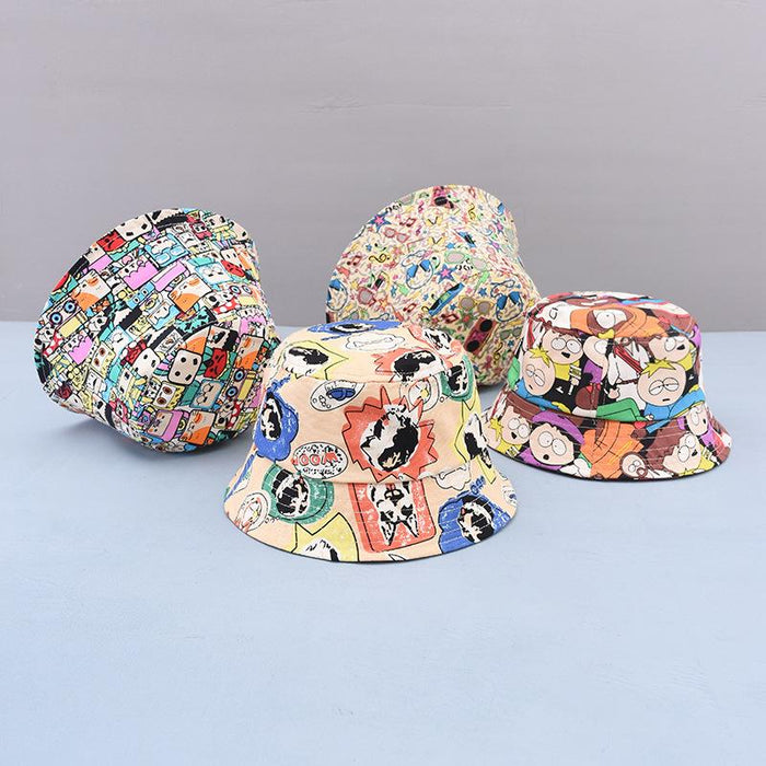 Children's Summer Outdoor Cartoon Printing Sunshade Hat