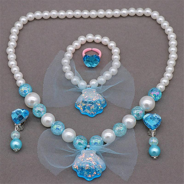 New Children's Necklace Set Ocean Series Imitation Shell Jewelry