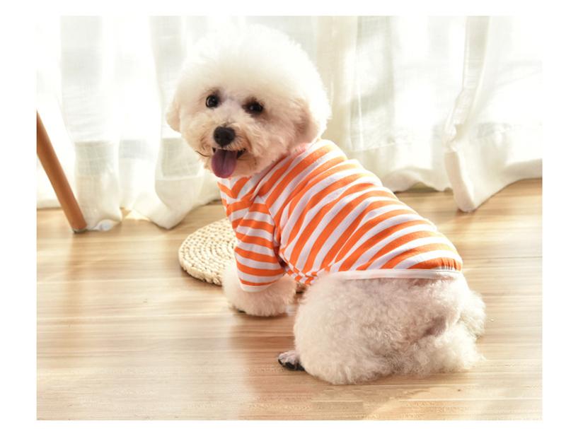 Summer dog clothes small and medium dog pet striped cotton