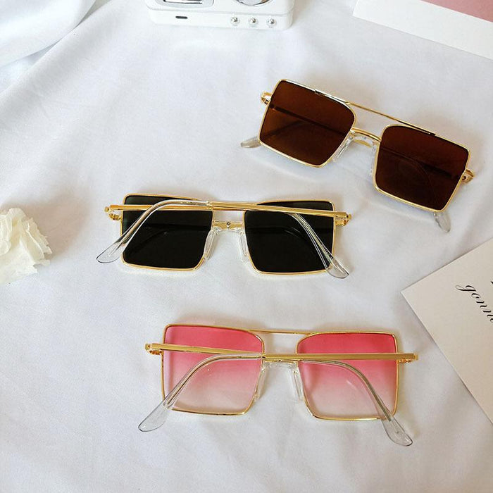 Children's Fashion Metal Large Square Sunglasses