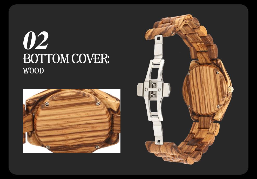 New Multifunctional Advanced Green Wood Quartz Watch