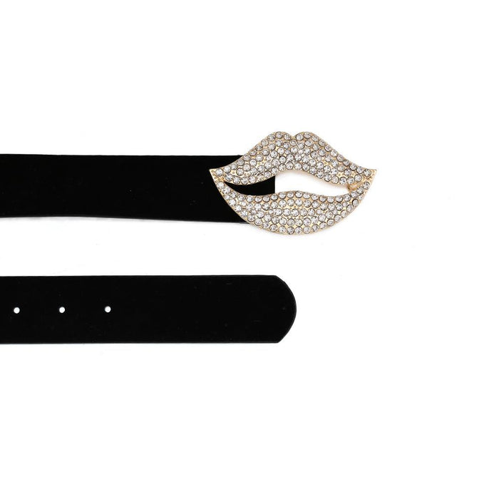 Alloy diamond belt velvet thick belt